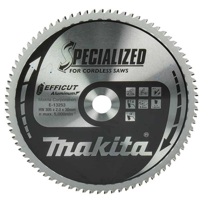 Disco sierra circular , Efficut T.C.T, 305 x 30 mm, 81T Makita E-13253