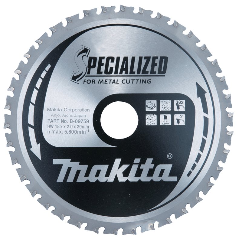 Disco sierra circular , T.C.T, 185 x 30 mm, 38T Makita E-14299