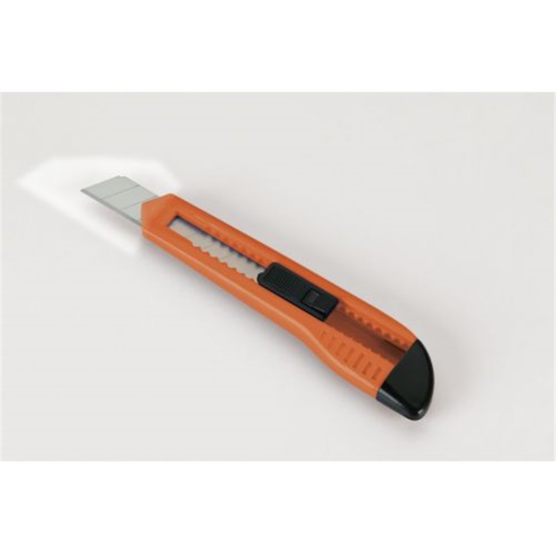 Cutter Cuchilla Fragmentable 18 Mm Con Guia De Plástico Alyco Orange Alyco