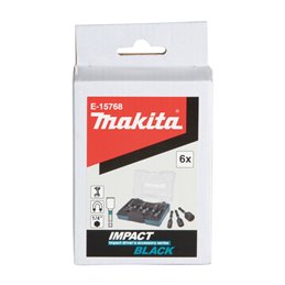 Llaves de vaso, Impact BLACK, 1/4", 6 pcs Makita E-15768