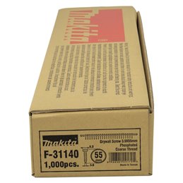 Tornillo para tabiquería seca, PH2, 3,9 x 55 mm, 1 000 pcs Makita F-31140