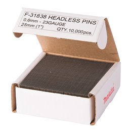 Clavos pin, 0,6 x 25 mm, 23 Ga, 10 000 pcs Makita F-31838