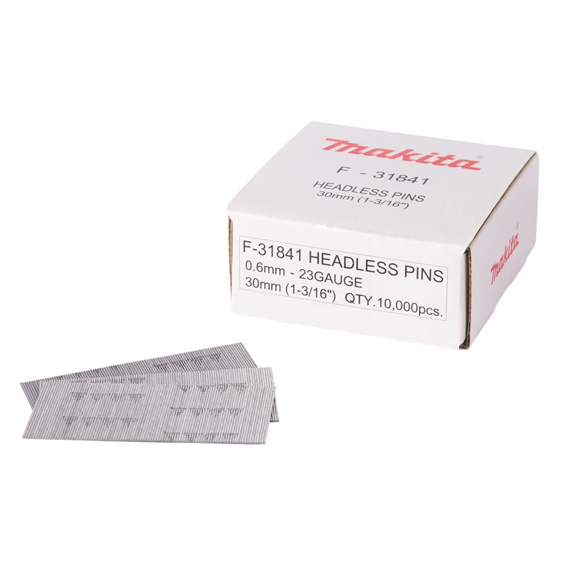 Clavos pin, 0,6 x 30 mm, 23 Ga, 10 000 pcs Makita F-31841