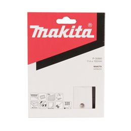 Lijas de velcro 114 x 102 mm, 320G Makita P-35885