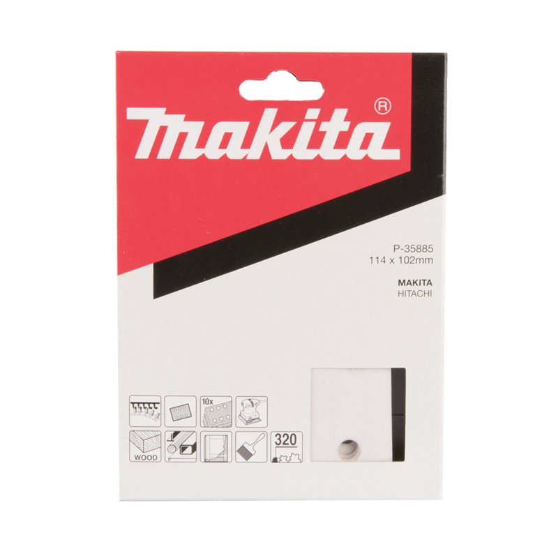 Lijas de velcro 114 x 102 mm, 320G Makita P-35885