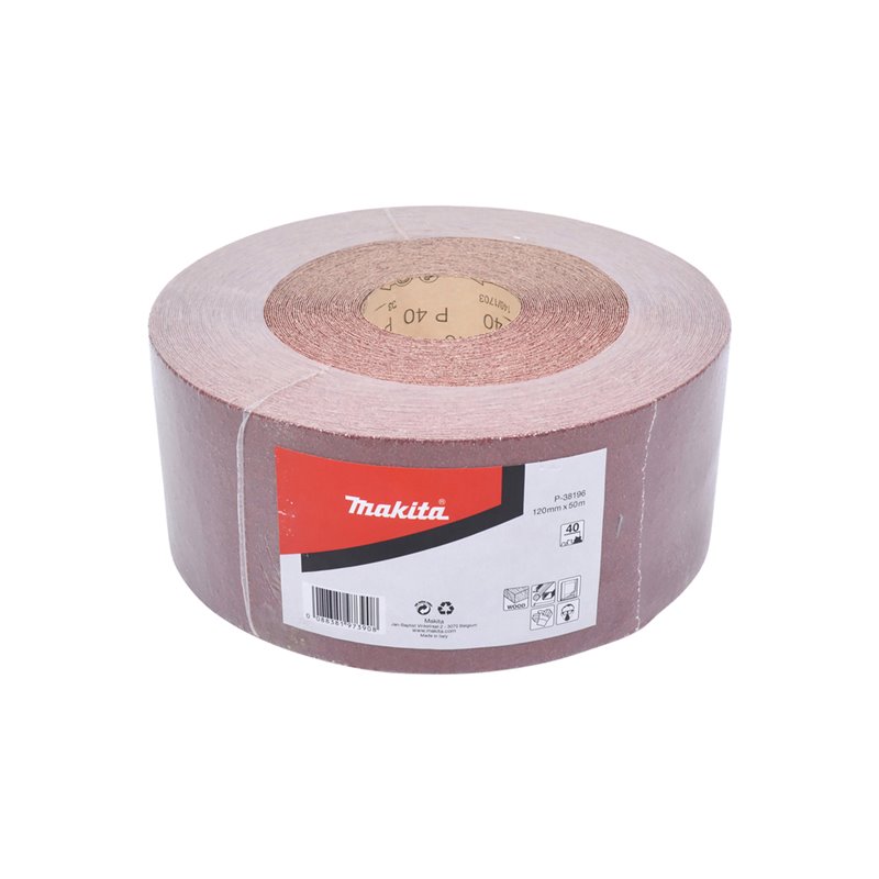 Rollo de lija, 120 mm x 50 m, 40G Makita P-38196