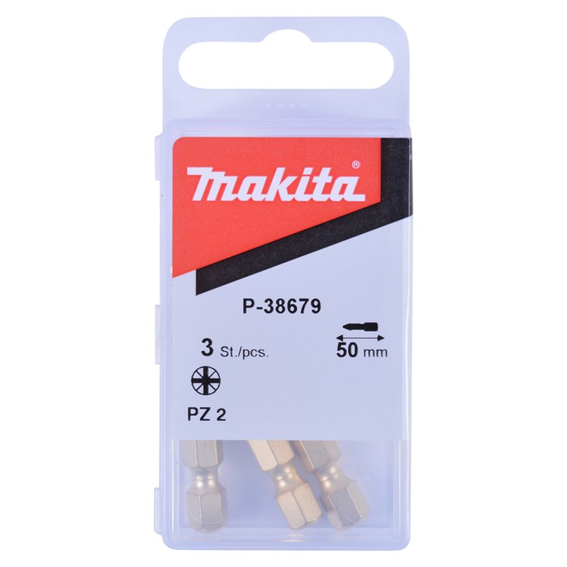 Punta, Diamante, PZ2, 50 mm, 3 pcs Makita P-38679