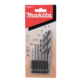 Juego de brocas para madera 1/4'', 7 pcs Makita D-62371