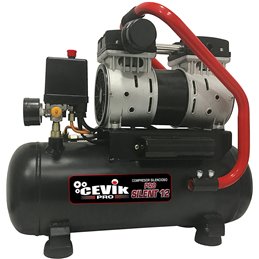 Compresor Silencioso  12L 1Hp Cevik Pro Ca-Pro12Silent