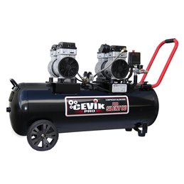 Compresor Silen.80Lt.1,5+1,5Hp Cevik Pro Ca-Pro80Silent