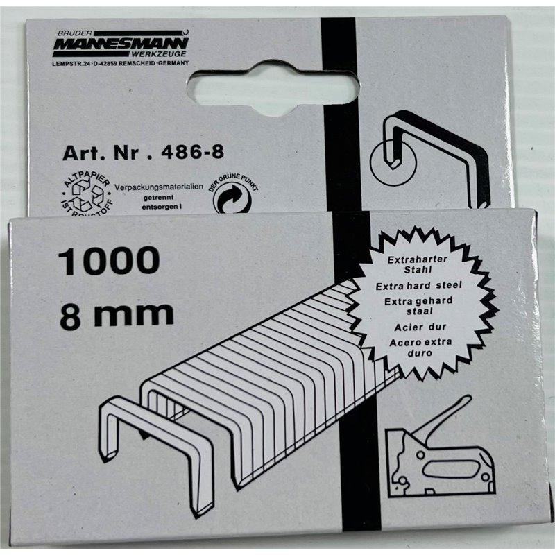 Grapas 1000Uds 8Mm Cevik Pro Ce-486-08