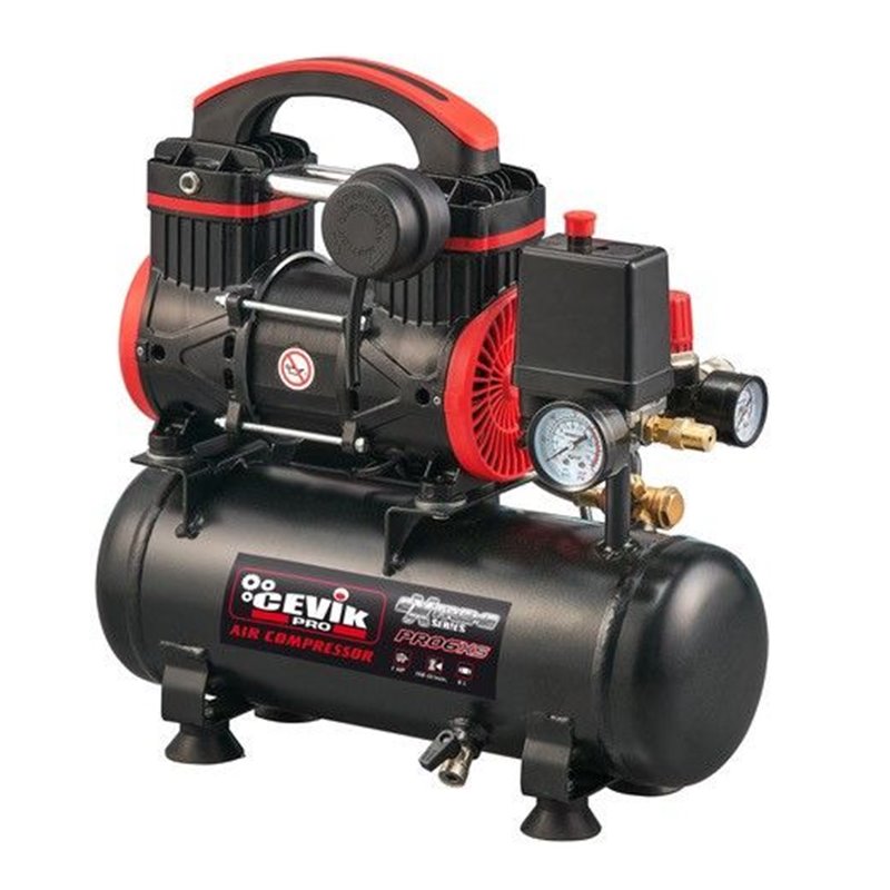 Compresor Silencioso 6 Lit 1Hp Cevik Pro Ca-Pro6Xs